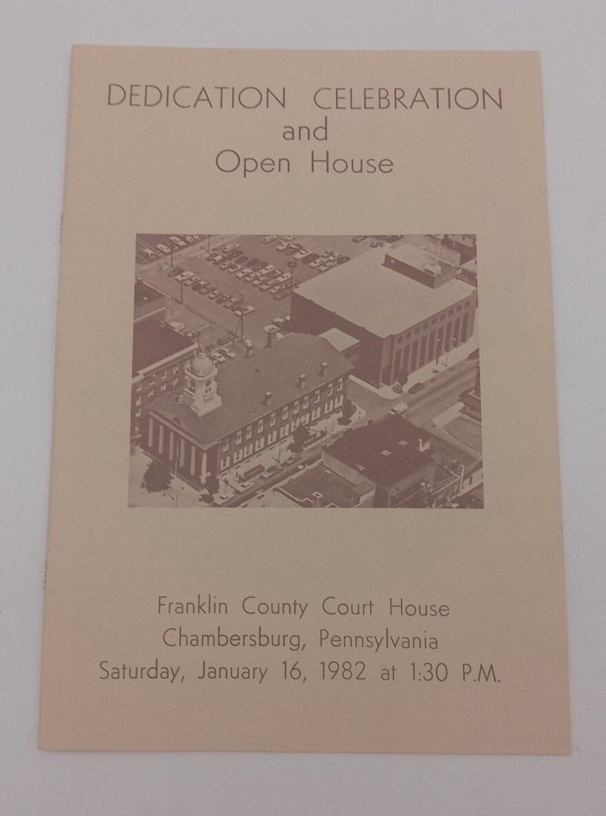 Lot Of 2 Dedication Pamphlets Franklin County Court House Chambersburg