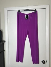 NWT NEW ANTTHONY ORIGINAL Size 1X 18/20 Purple Pants Slacks Elastic Pull-ups