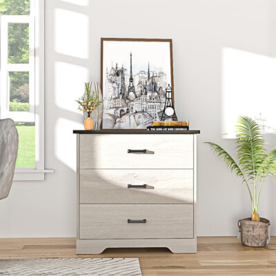 3 piece dresser set 3-Piece Bedroom Furniture Set,Dresser &Chest With 6 Drawers,2 Nightstand For Bedroom, Bedroom Furniture Set - Oak