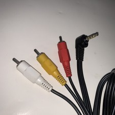 3.5mm AV to 3RCA Cable Male Audio Video Camcorder Adapter SONY Canon