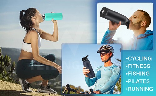vivva Water Bottle Stainless Steel Double Wall Vacuum Insulated Drink Cup AU - Picture 9 of 14