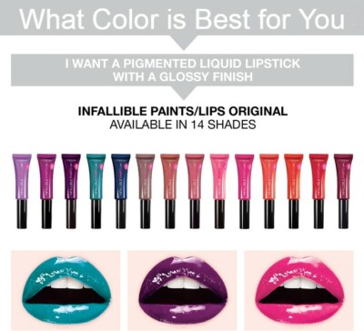 Loreal Paris Makeup Infallible Paints Lips Color Metallic Matte Gloss MultiColor