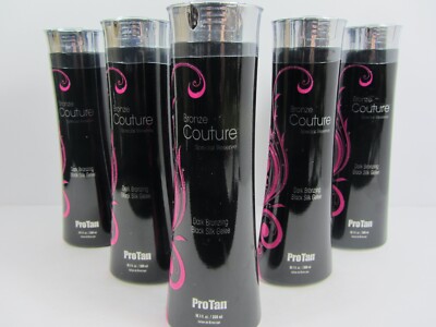 6 PACK PROTAN BRONZE COUTURE DARK BRONZING BLACK SILK GELEE TANNING LOTION