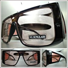CLASSIC VINTAGE RETRO PARTY CLUB DJ PIMP Style SUN GLASSES Black Frame Pink Lens