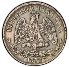 メキシコ　1872年　バランザ　1ペソ　大型銀貨 1872 Year Silver Mexican Coins for sale | eBay