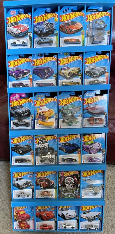 MATTEL HOT WHEELS - Retail Blue Store Display w/ 100 HW Cars in Great Condition