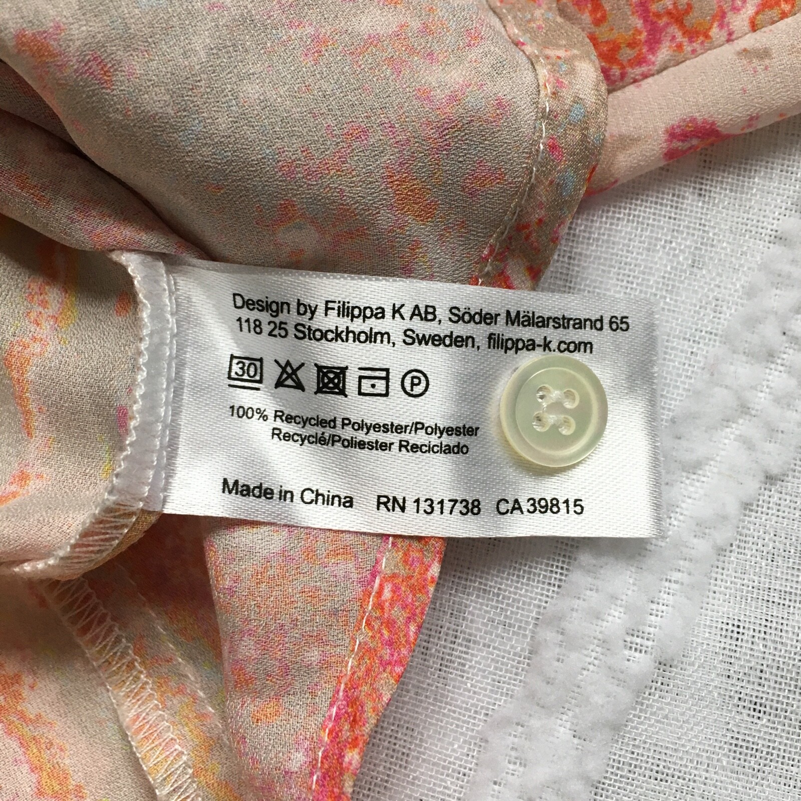 Filippa K Recycled Polyester Button Front Print S… - image 6