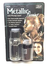 Mehron Metallic with Mixing Liquid Powder - Bronze, 0.17 oz  1 oz