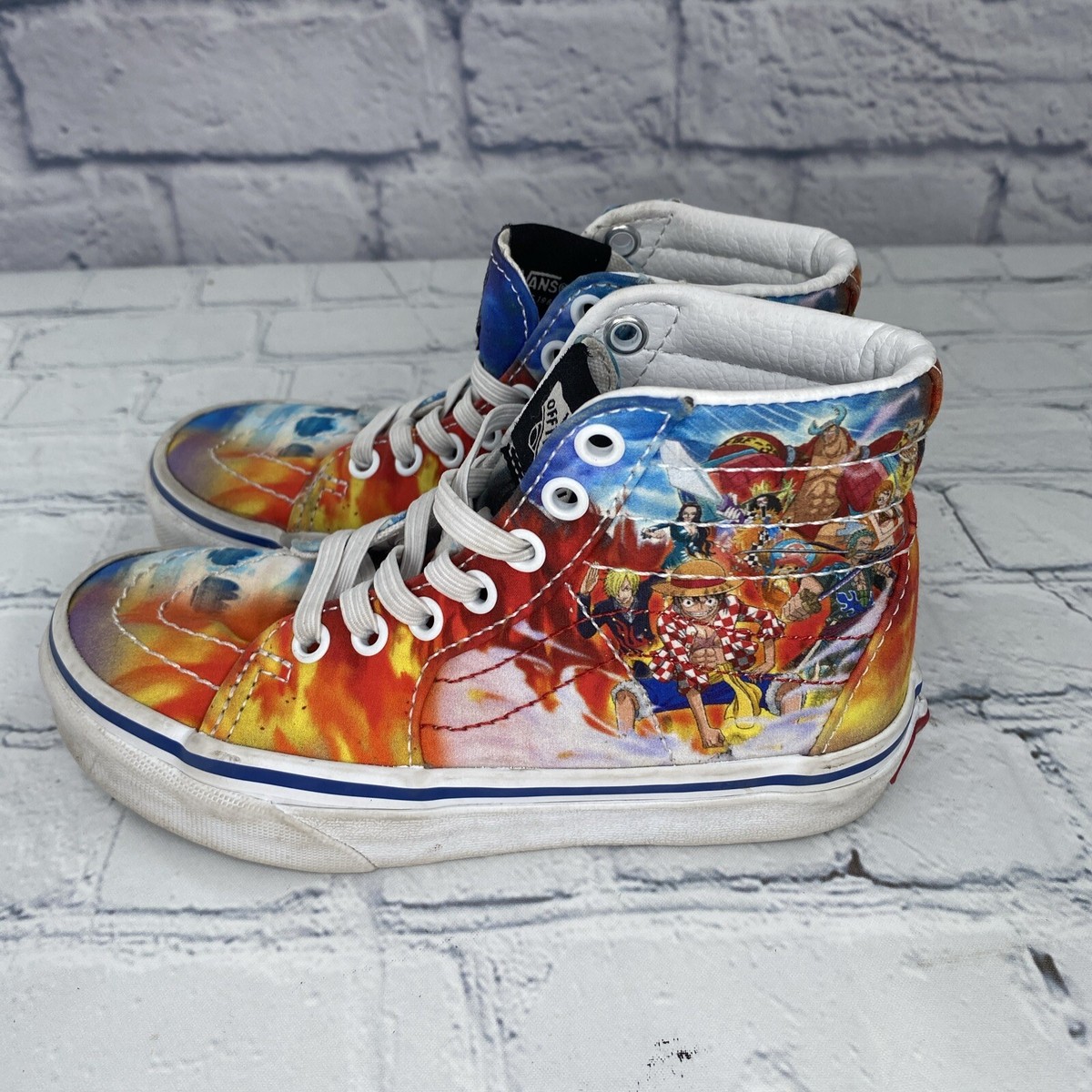 VANS X One Piece Shoes Kids 12 Anime Punk Hazard Sk8-Hi Skate