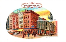 Berghoff Restaurant Artwork 17 West Adams St Chicago Illinois Postcard A73