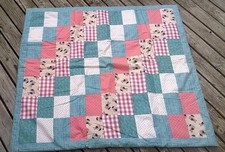 Child's Blanket Handmade Cat Butterfly Flower Cotton Toddler Baby Boy Girl NEW 