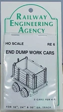 HO/HOn3 MINING SMALL END DUMP MINE WORK CARS KIT WISEMAN MODEL SERVICES REA-6