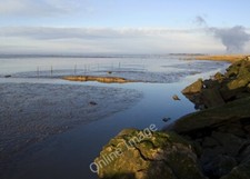 Photo 6x4 Paull Holme mudflats Showing flood defences and drainage channe c2010