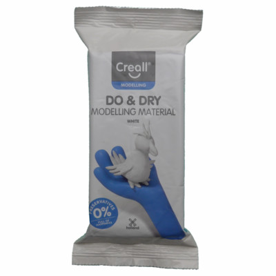 Creall DO & DRY lufthärtende Modelliermasse 500g-Block  Weiß