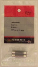 RadioShack Time-Delay Ceramic 3-Amp 250-Volt MDA Fuses 1-1/4"x1/4" 3A 250V 2/PK