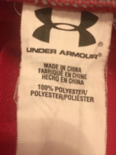 UNDER ARMOUR Youth Large Zip Jacket Pockets Red Black Athletic Lounge Lightweigh - Picture 8 of 13