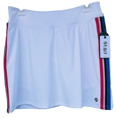 Jupe-short De Tennis LIJA Rétro – Blanc Et Bleu Marine – Taille M – Femme