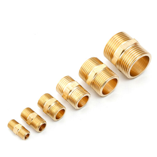 Brass Male Coupling Adapter 1/2" 3/4" 1" Garden Hoses Water Pipe Fittings - Picture 6 of 34