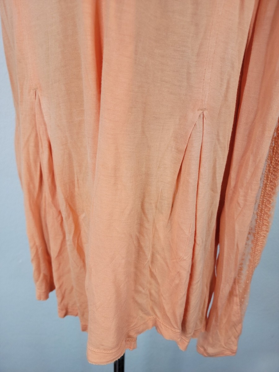 Haut femme Free People taille L Jojo Havana à manches longues dentelle plis  orange | eBay