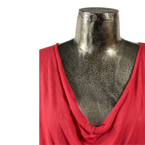CISO Womens Dress Size XL 18 Coral Red Cotton Scoop Neck NEW EU46 RRP £64 - Picture 6 of 12
