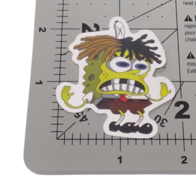 Spongebob SquarepantsTwo Tone Hair Hat Funky Eyes Sticker