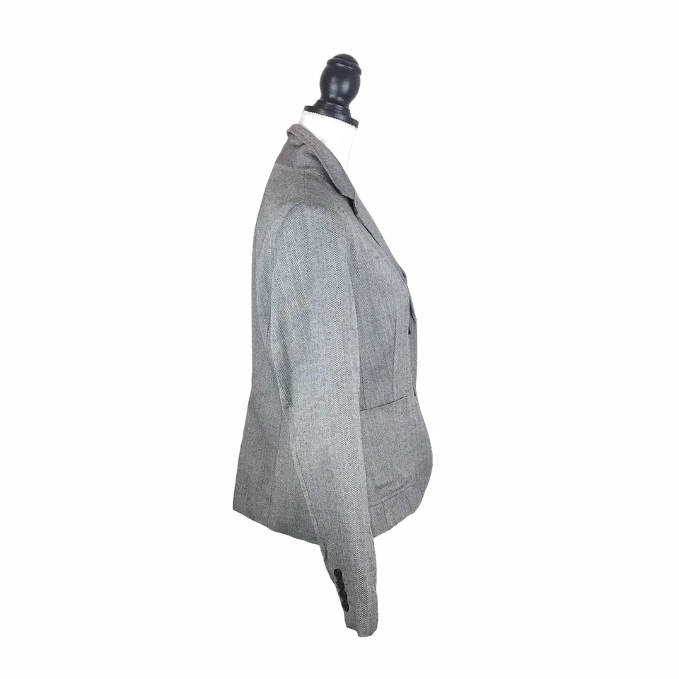 Blazer Isaac Mizrahi Target Mezcla Lana Espiga Mediano Mujer Dos Botones Trabajo Foto 3 de 4