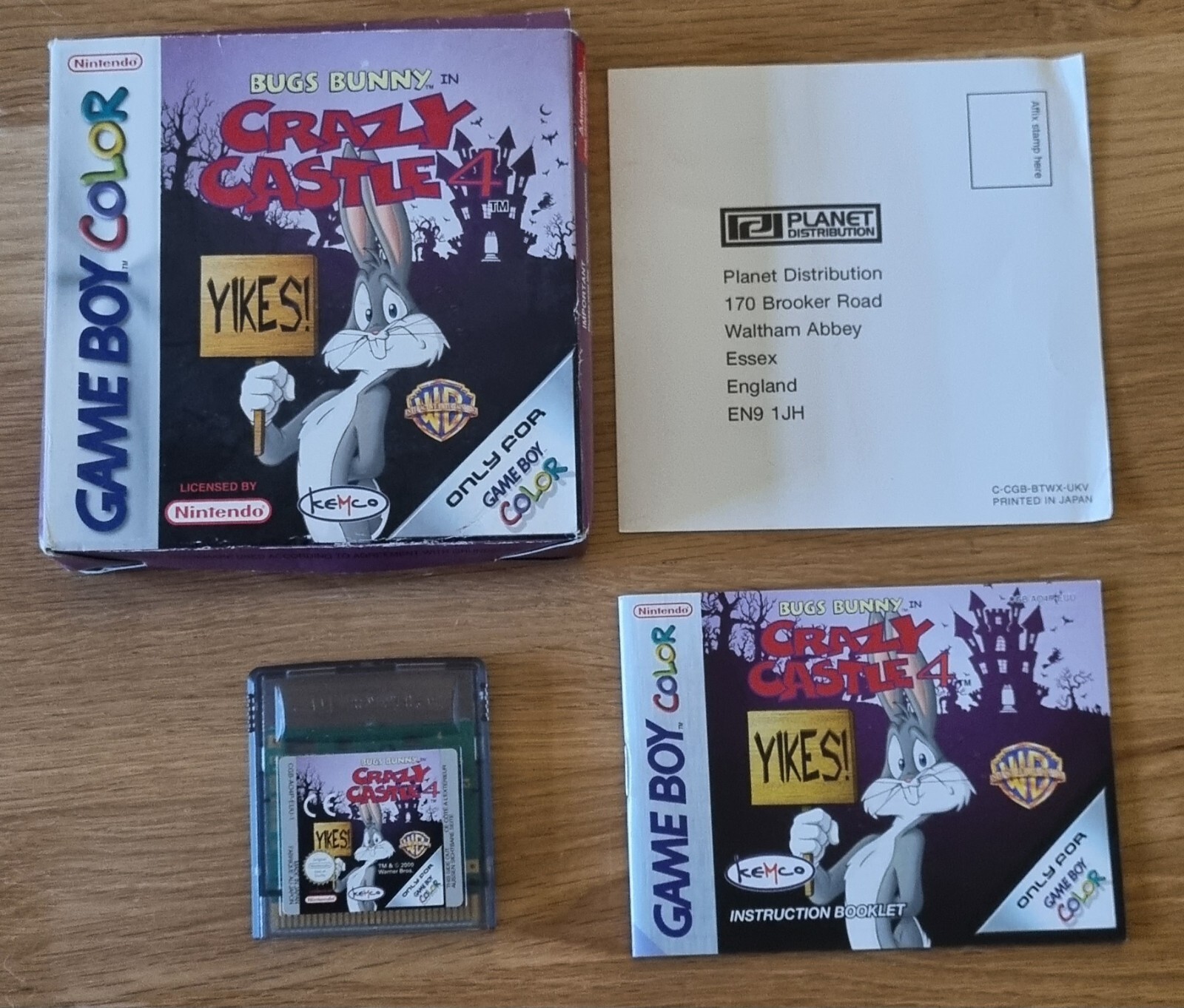 Bugs Bunny Crazy Castle 4 Game Boy Color Cartridge Boxed with Manual ...