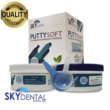 Dental Putty Fast Set PVS VPS Impression Material Mint Base 2 x 300 ml