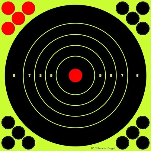 60 Pack 8 inch Shooting Target Self Adhesive Targets Paper Reactive Practice New - Picture 7 of 11
