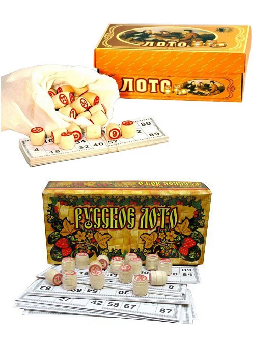 Bingospiel Lottospiel  Bingo Russische Lotto Klassischer Lotto Loto in Karton - Bild 2 von 2