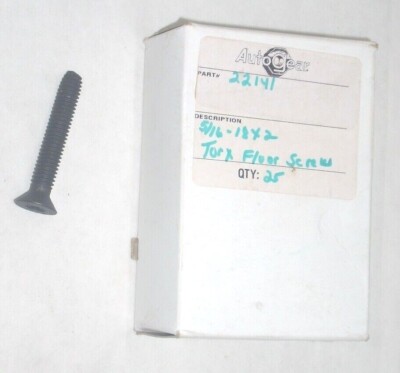 Auto Gear 22141 Torx Floor Screws 5/16-18 x 2'' Long Black Oxide Coated 25 pk
