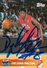 Delisha Milton autographed Basketball Card Team USA 2000 Topps #45 Rookie Season