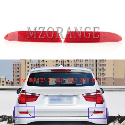 2 x New For BMW F25 X3 2011-2014 Tail Rear Bumper Reflector Light Lamp Red