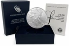 2020 W American Silver Eagle Burnished 1 oz .999 US Mint $1 Coin OGP  ~ PRISTINE