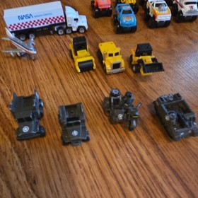 Micromachines and others Lot of 32: Cars Trucks Construction Military NASA Train