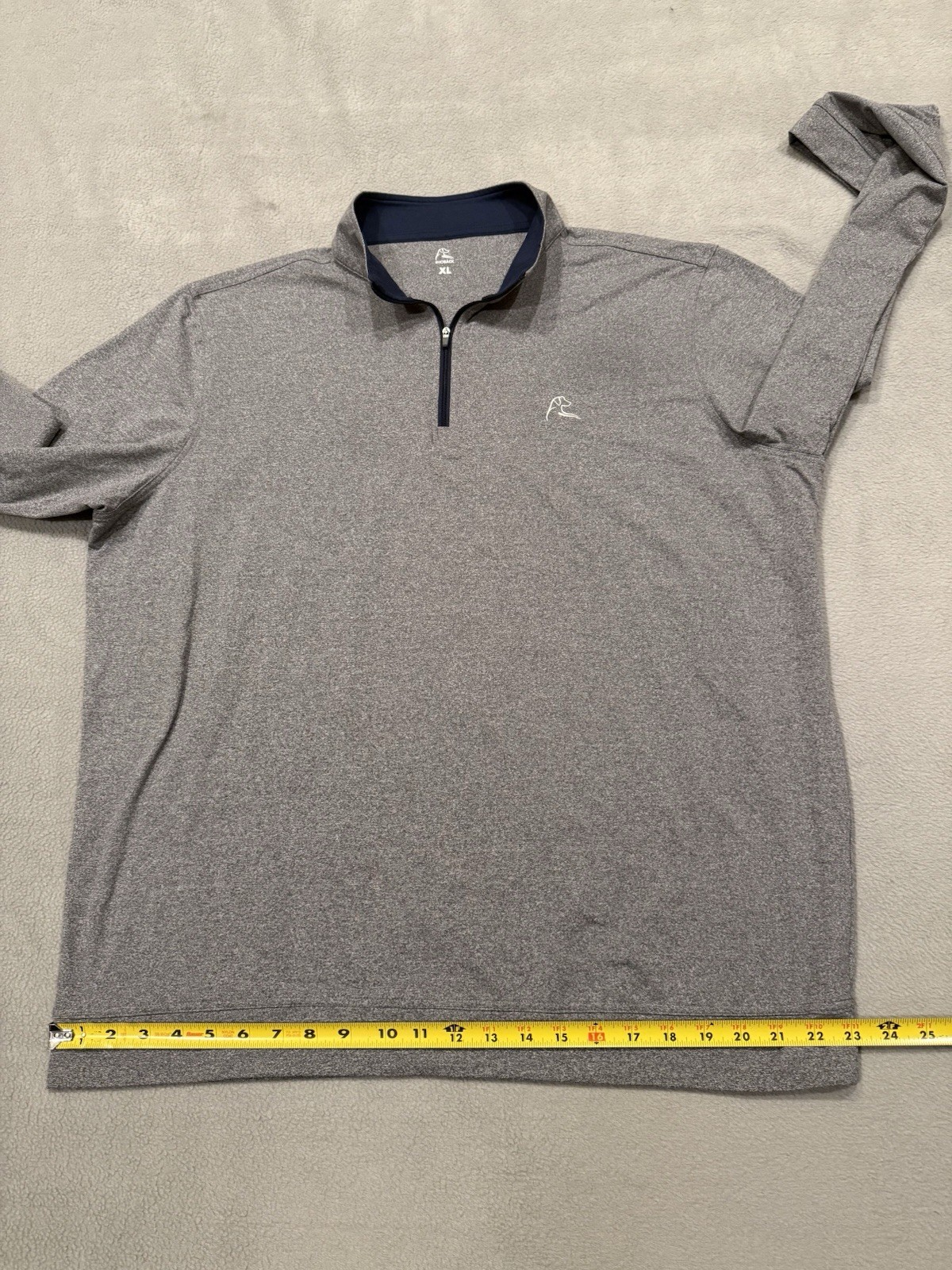 Rhoback Solid Performance Q-Zip Gray 1/4 Zip Pull… - image 4