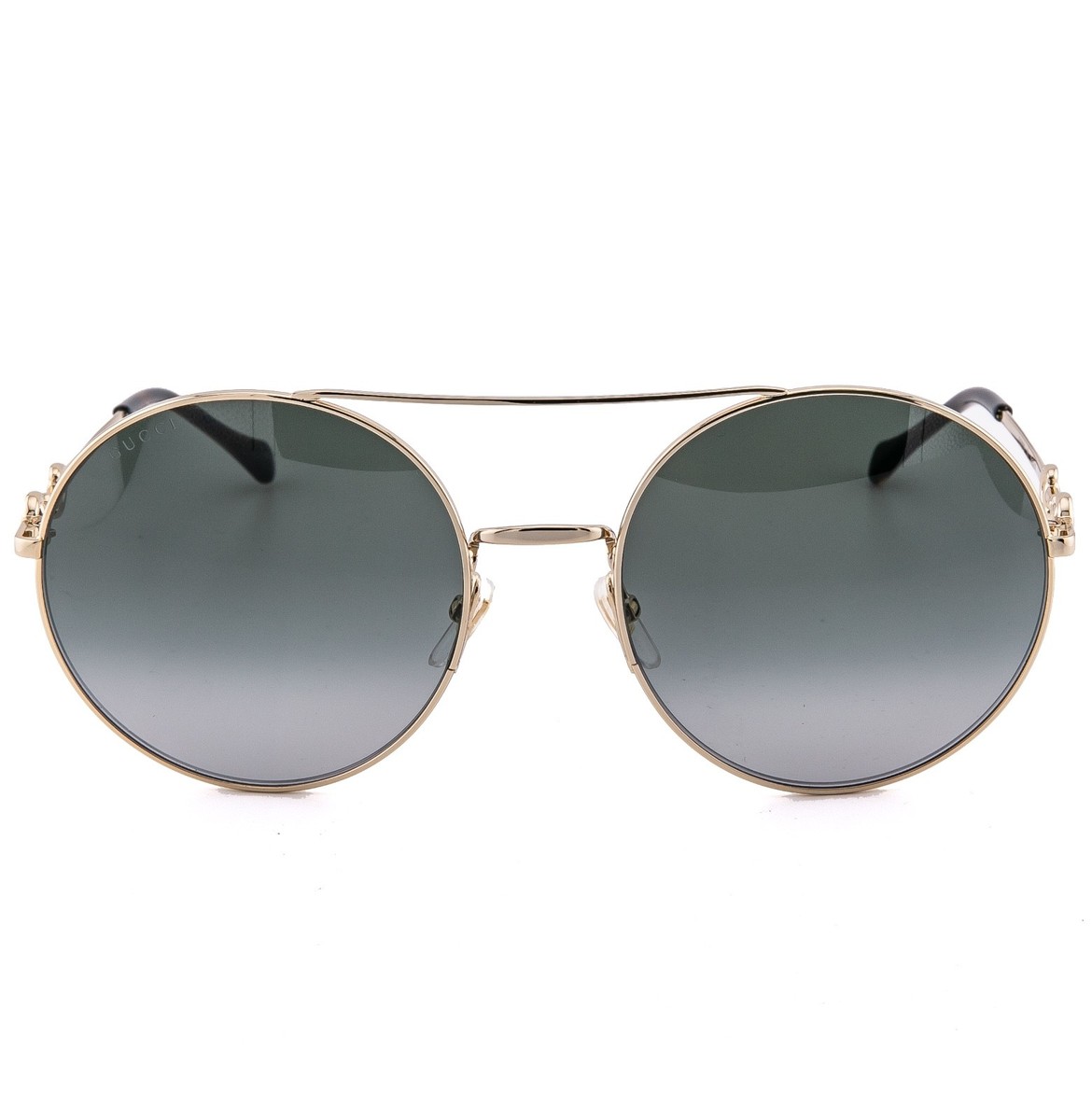 GUCCI Gg0878 Horsebit 0878 Gold Gray Round Unisex 001 Retro  display picture 2