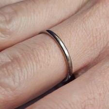 Art Deco Platinum 10% Irid Wedding Band Ring Size 6.25 Vintage Stacker