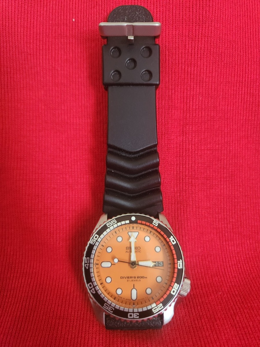 Seiko Orange Men's Watch SKX011J for sale online - Main Image