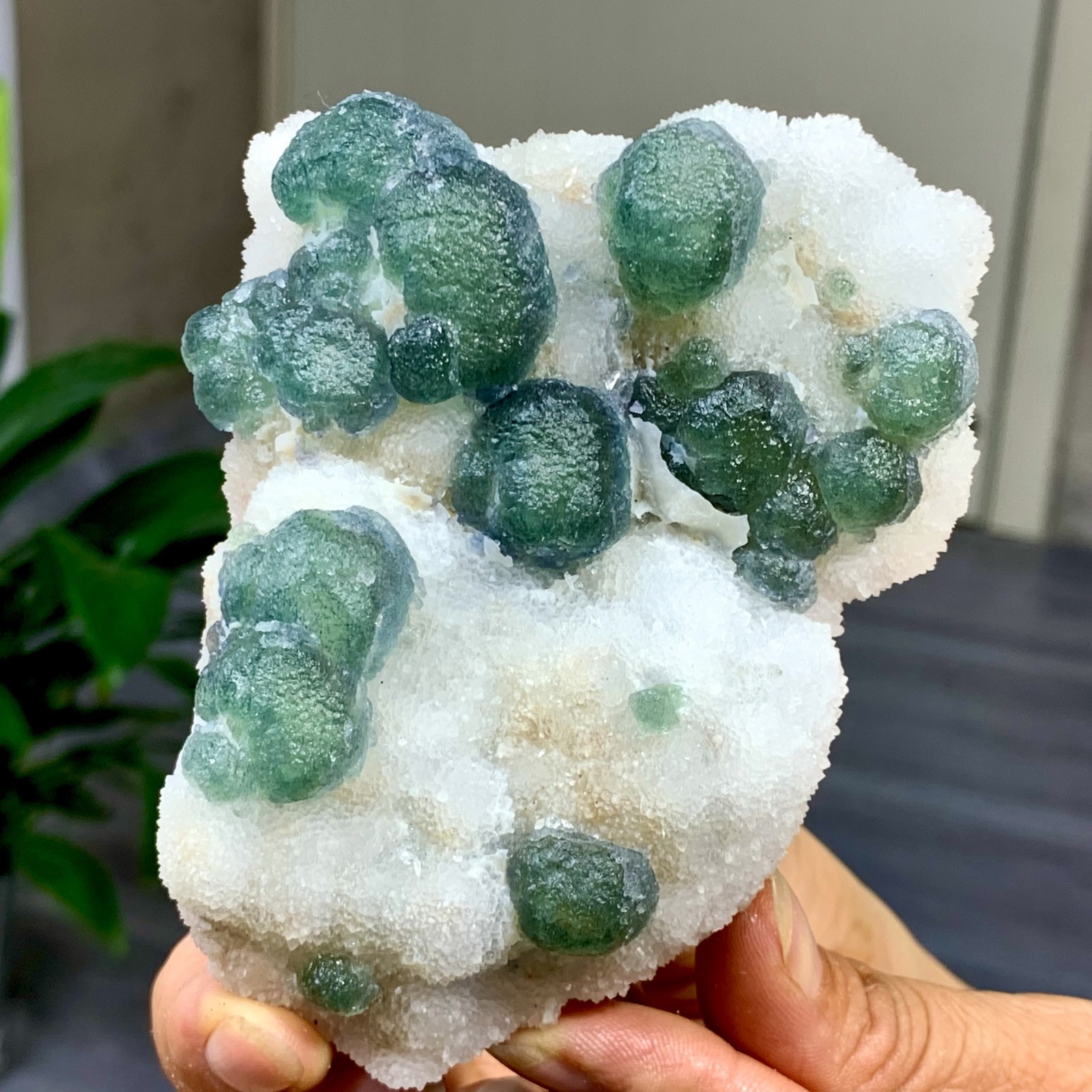 322G Natural Green Transparent Cubic Fluorite Crystal Specimen from China