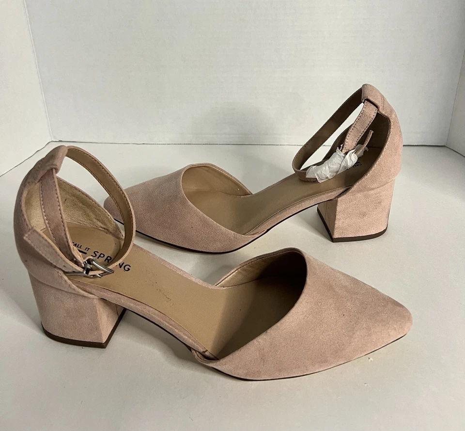Call It Spring Aiven Block-Heel Pumps Women's Shoes Pink Size 8.5 Heels 2.5” - Image 4 of 4