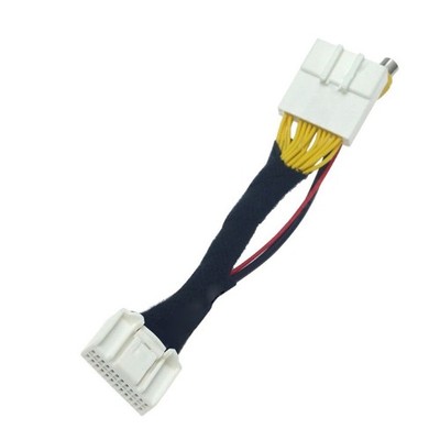 Wearproof 24Pin Plug Car Stereo Radio RCA Output Wire Harness Cable for