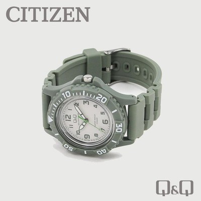 CITIZEN Q&Q Solar Divers Style Watch 100m (10ATM) Green E02A-005VK JDM Model