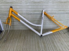 TELAIO BICI Donna BICICLETTA RINO + FORCELLA FRAME BICYCLE yellow  new old stock