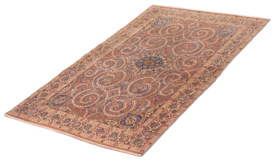 Винтажный восточный ковер ручной вязки 3 фута 7 дюймов x 6 футов 3 дюйма традиционный шерстяной ковер - Изображение 4 из 4