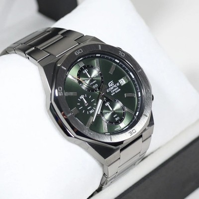 Casio Edifice Green Dial Men's Chronograph Watch EFV-640DC-3AVUEF