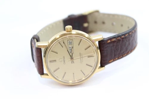 Omega Seamaster Gold Tone Watch Automatic WORKING