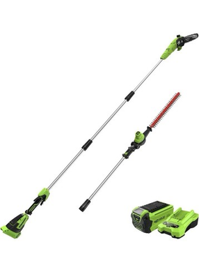 #ad Greenworks 40V 10quot; Pole Saw amp; Hedge Trimmer Attachment w 2.5Ah Battery amp; Charger $149.99