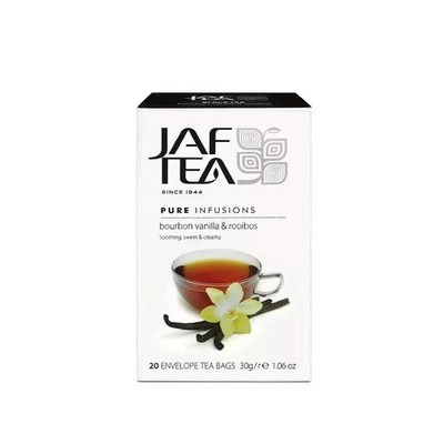 Jaf Tea Bourbon Vanilla & Rooibos 20 Tea Bags Free Shipping World Wide
