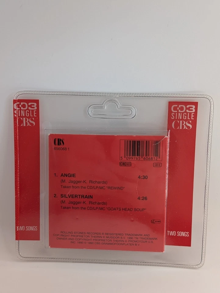 THE ROLLING STONES 3" MAXICD ANGIE EUROPE: Rolling Stones Records ‎– 656068 1 - Bild 2 von 2